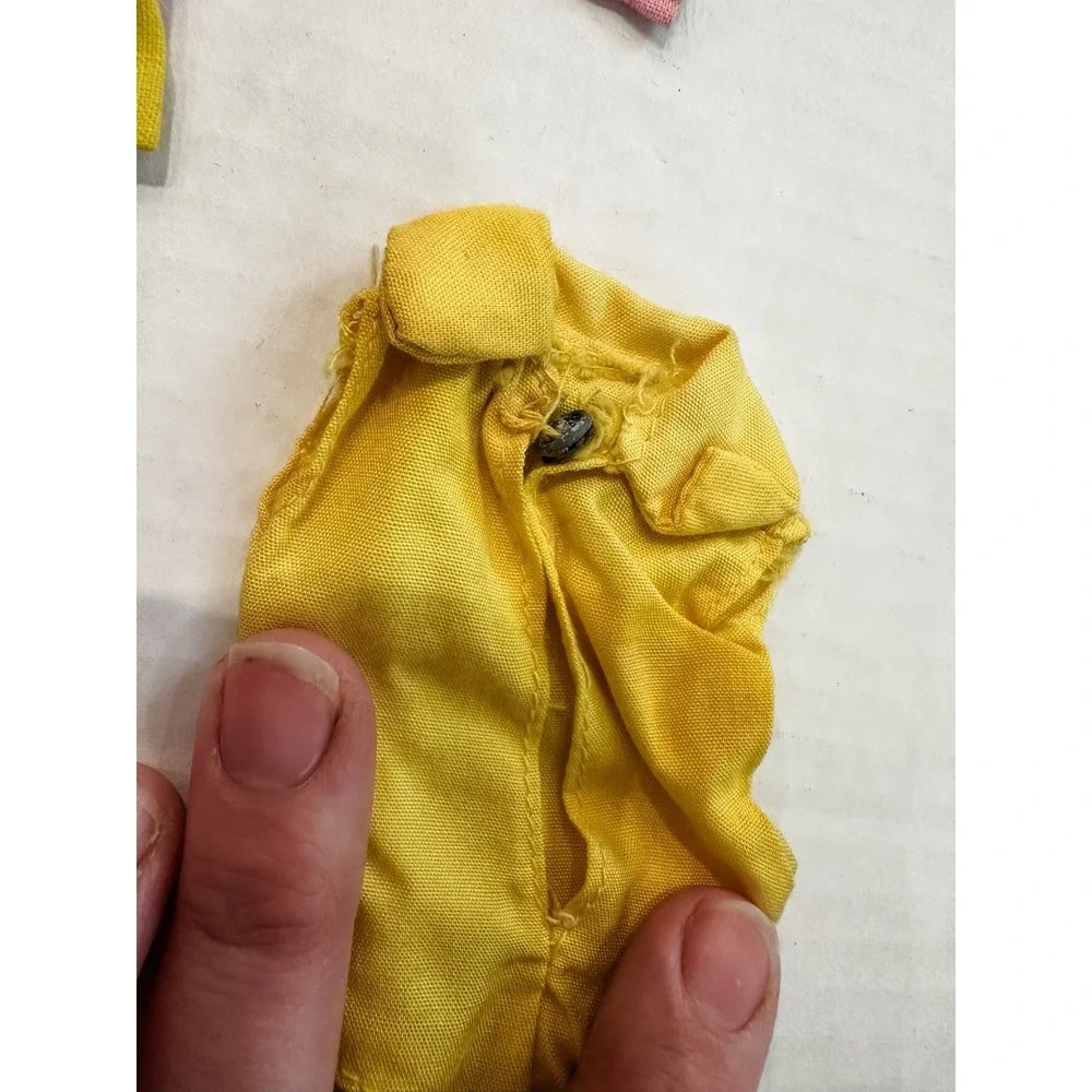 Vintage 1960's Barbie Skirt, Shirt, And Jacket Yellow And‎ Pink Outfit